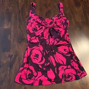 Express pink and black XS camisole tank